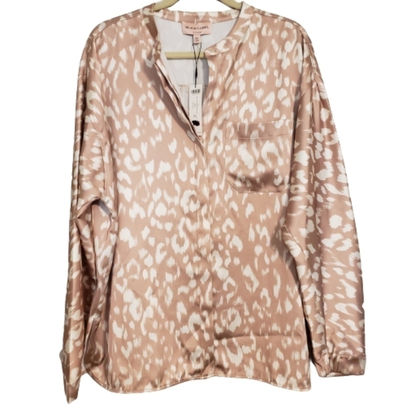 Black Label by Chico's Soft Satin Top long sleeve size XL NWT - Picture 3 of 14